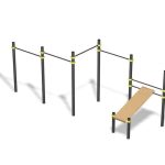 S816 Комплекс из четырех перекладин и скамейки для пресса