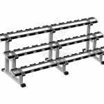 Стойка для профессиональных гантелей 3х ярусная на 18 пар IK215